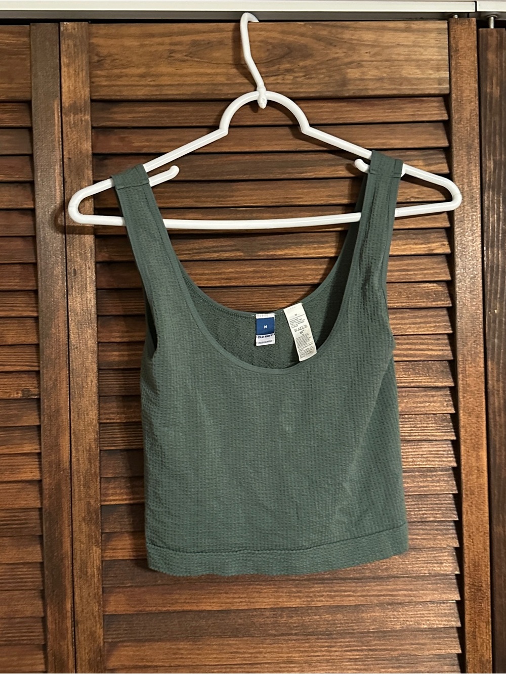 Old Navy Medium Green Cropped Tank Top
